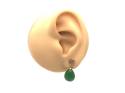 9ct Yellow Gold Jade Teardrop Earrings