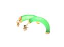 9ct Yellow Gold Jade Curved Bar Earrings