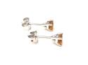 Silver Citrine Stud Earrings 4mm