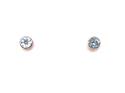 Silver Blue Topaz Stud Earrings 4mm