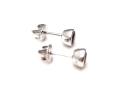 Silver Garnet Stud Earrings 4mm