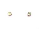 Silver Peridot Stud Earrings 4mm