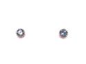 Silver Blue Topaz Stud Earrings 3mm