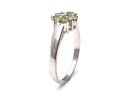 Silver Peridot & CZ Cluster Ring