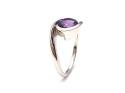 Silver Amethyst Solitaire Ring