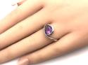 Silver Amethyst Solitaire Ring