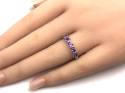 Silver Amethyst 5 Stone Eternity Ring