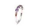 Silver Amethyst 5 Stone Eternity Ring