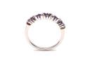 Silver Amethyst 5 Stone Eternity Ring