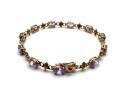 9ct Yellow Gold Pink CZ Bracelet