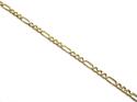 9ct Yellow Gold Figaro T-Bar Bracelet