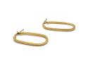 9ct Yellow Gold Oval Hoop Earrings