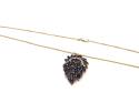 18ct Lazulite & Diamond Pendant & Chain