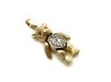 9ct Yellow Gold CZ Teddy Pendant