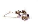 9ct Amethyst & Pearl Brooch