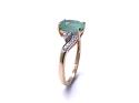 14ct Emerald & Diamond Solitaire Ring