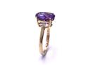 9ct Amethyst & Diamond Ring