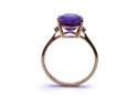 9ct Amethyst & Diamond Ring