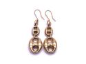 9ct Hollow Marine Link Drop Earrings