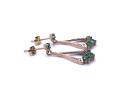 9ct Emerald & Diamond Drop Earrings