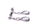 9ct White Gold CZ Drop Earrings