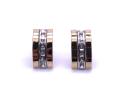 9ct Two Colour CZ Stud Earrings