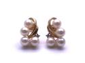 9ct Pearl & Diamond Stud Earrings