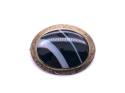 9ct Yellow Gold Oval Agate Brooch