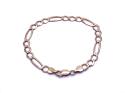 9ct  Figaro Bracelet 7 1/4 Inch