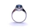 9ct London Blue Topaz & Diamond Halo Ring