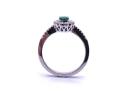 9ct Yellow Gold Emerald & Diamond Cluster Ring