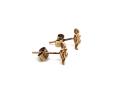 Yellow Gold Bow Stud Earrings