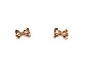 Yellow Gold Bow Stud Earrings