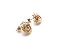 9ct Yellow Gold Swirl Stud Earrings