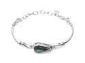 925 Stamped Green Quartz Bracelet