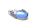 925 stamped Blue Quartz Pendant