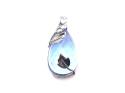 925 stamped Blue Quartz Pendant