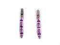 9ct Pink Sapphire Drop Stud Earrings