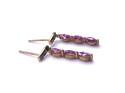 9ct Pink Sapphire Drop Stud Earrings