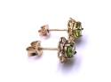 9ct Yellow Gold Peridot Stud Earrings