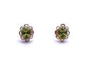 9ct Yellow Gold Peridot Stud Earrings