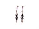 9ct Onyx Lightning Bolt Earrings