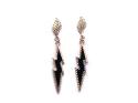 9ct Onyx Lightning Bolt Earrings