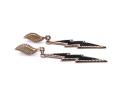 9ct Onyx Lightning Bolt Earrings