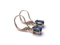 9ct Blue Topaz Drop Earrings