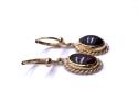 9ct Yellow Gold Garnet Drop Earrings