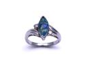 9ct Opal Triplet & Diamond Ring