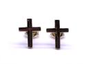 9ct Yellow Gold Cross Stud Earrings