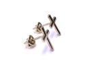 9ct Yellow Gold Cross Stud Earrings