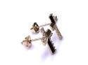 9ct Yellow Gold CZ Cross Stud Earrings